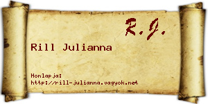 Rill Julianna névjegykártya
